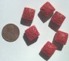 6 16mm Red Cinnabar Small Diamonds